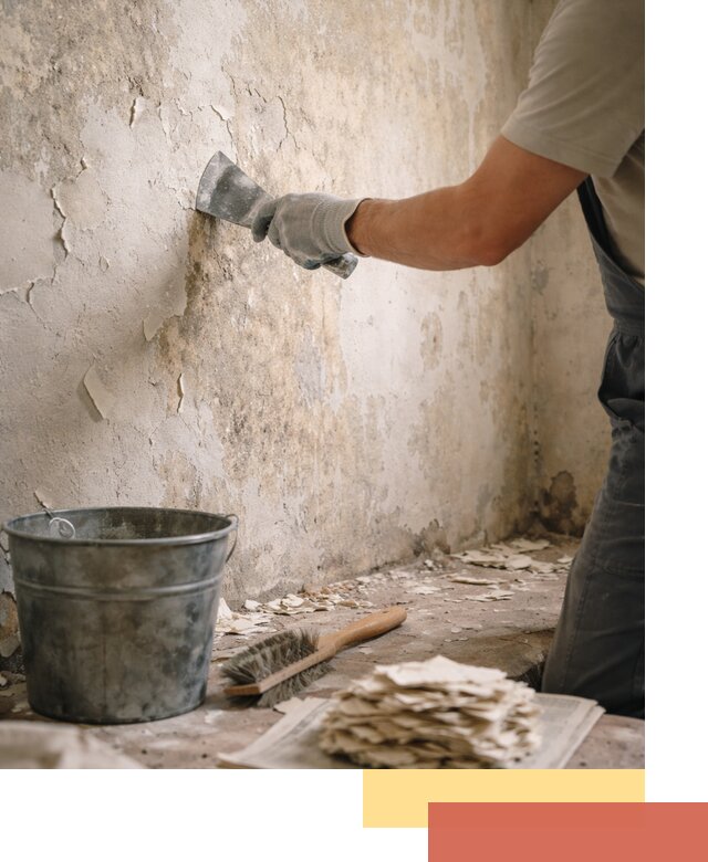 Удаление старой краски со стен в Валуйках качественно и быстро