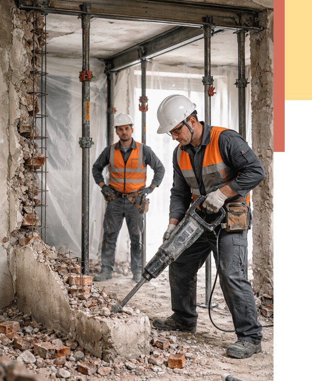 Снос несущих стен в Валуйках от 10911 руб. — демонтаж несущей стены под ключ | ОТДЕЛОЧНИК-Вли