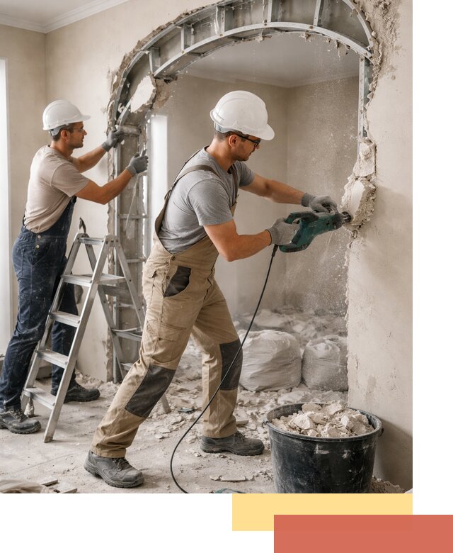 Демонтаж гипсокартонной арки в Валуйках быстро и аккуратно