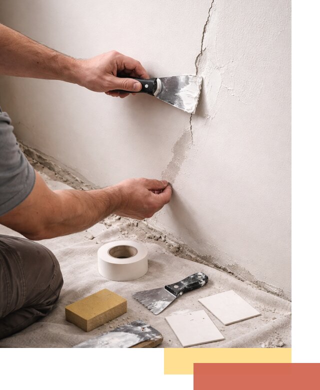 Заделка трещин и сколов в стенах и потолках в Валуйках