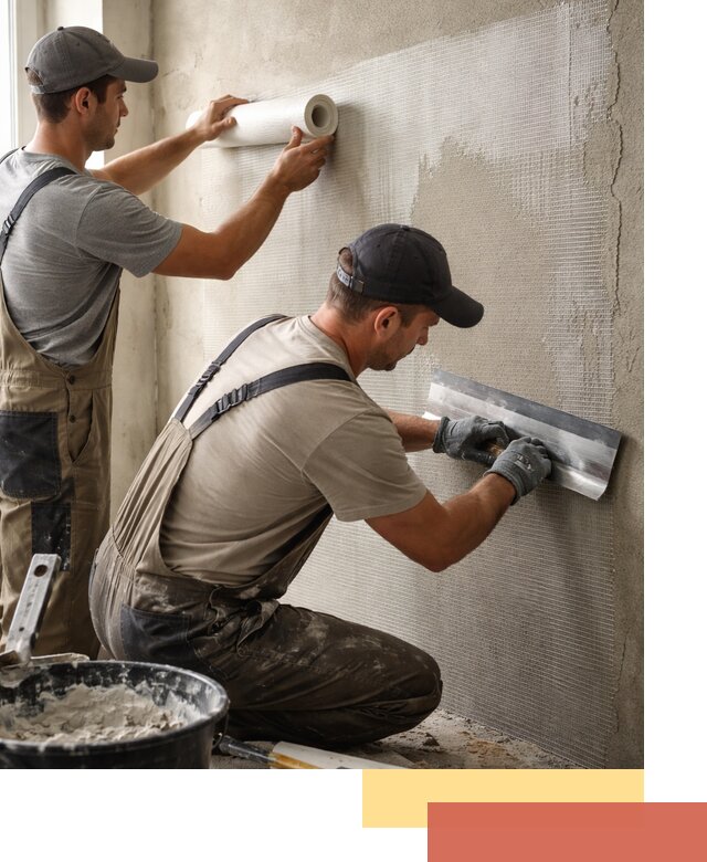 Армирование стен стеклосеткой в Валуйках для прочной отделки