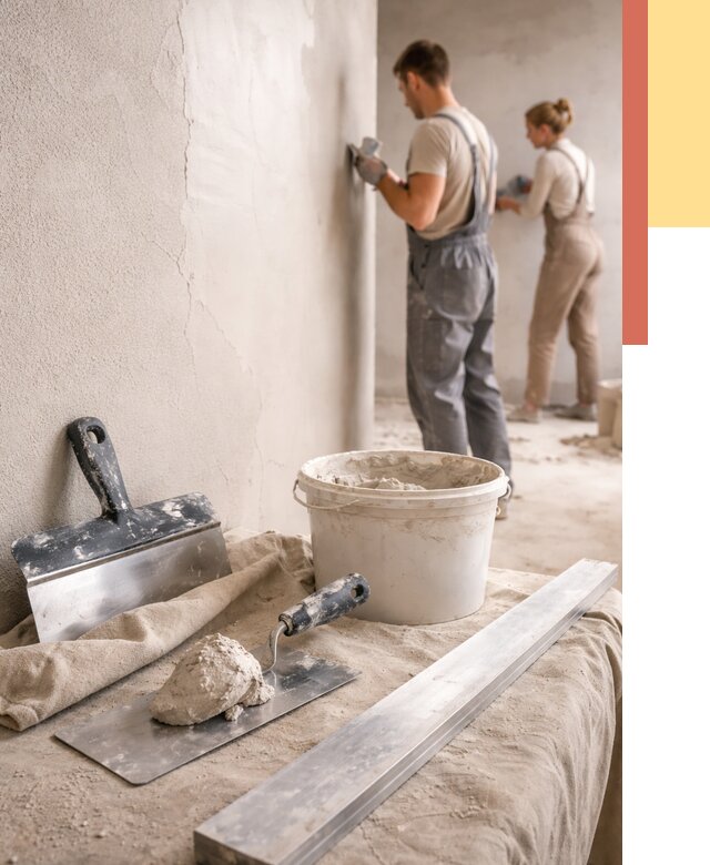 Штукатурка стен гипсовая в Валуйках от 4790 руб/м2 — быстро и недорого | ОТДЕЛОЧНИК-Вли