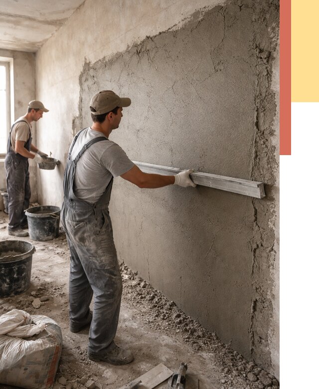 Цементная штукатурка стен в Валуйках от 4790 руб/м2 — быстро и недорого | ОТДЕЛОЧНИК-Вли