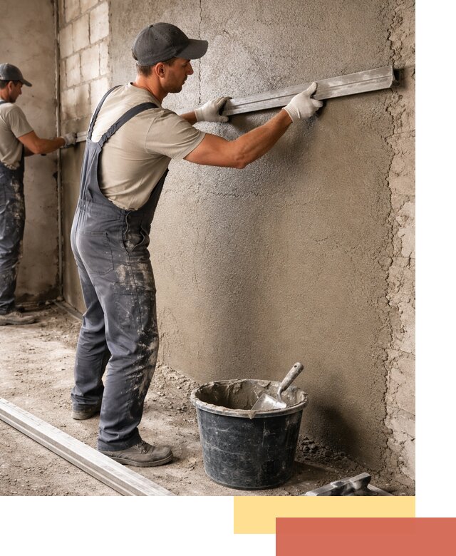 Штукатурка стен цементно-песчаная в Валуйках профессионально
