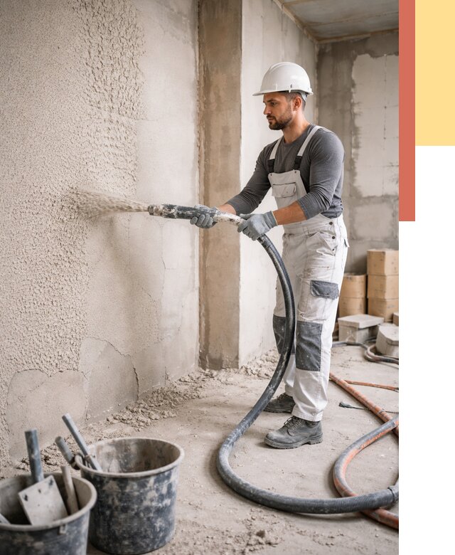 Машинная штукатурка стен в Валуйках под ключ от 6919 руб./м2 | ОТДЕЛОЧНИК-Вли