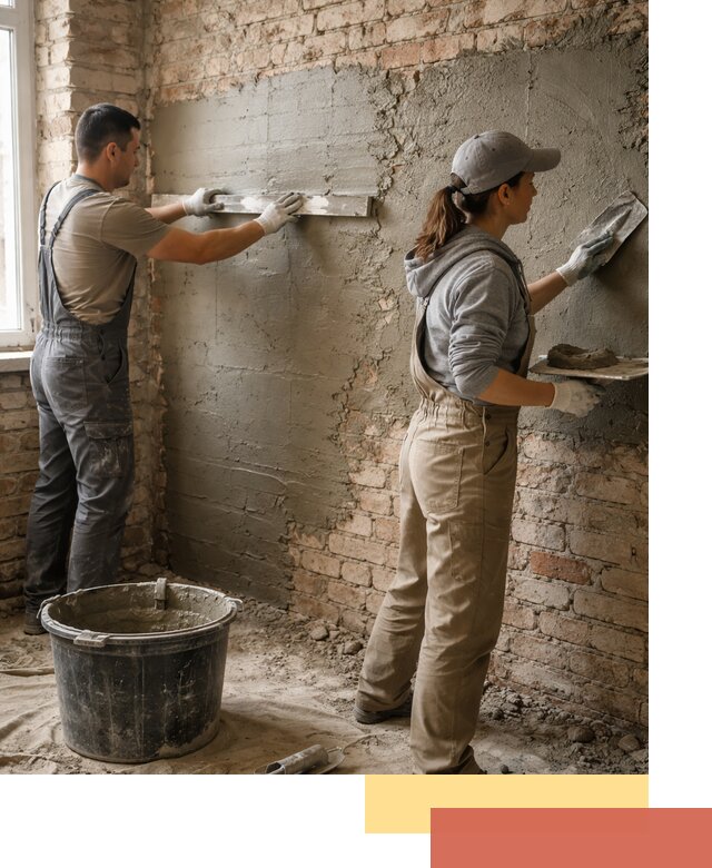 Штукатурка кирпичных стен в Валуйках — качественно и надежно