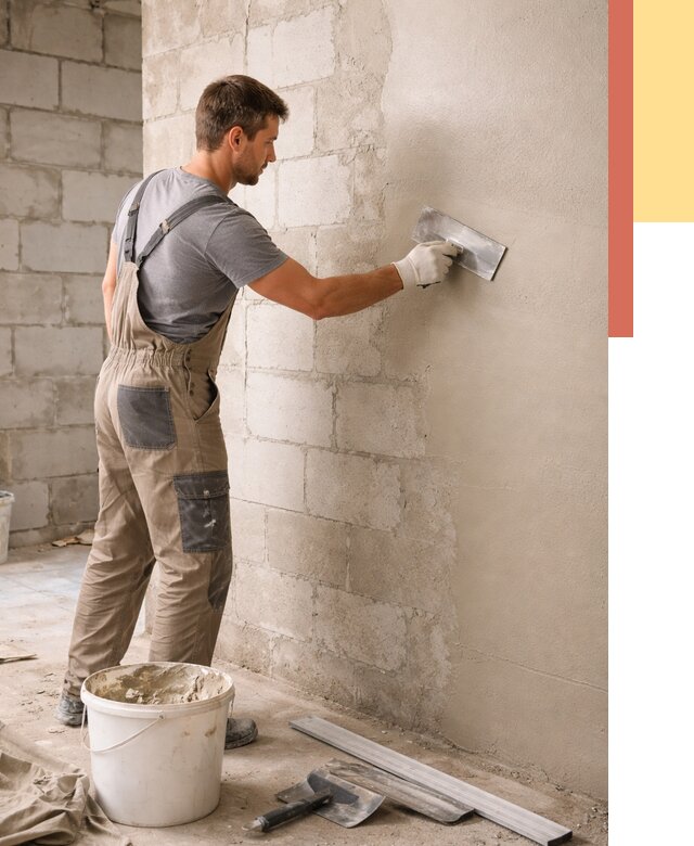 Штукатурка стен из газобетона в Валуйках от 2235 руб./м2 — быстро и недорого | ОТДЕЛОЧНИК-Вли