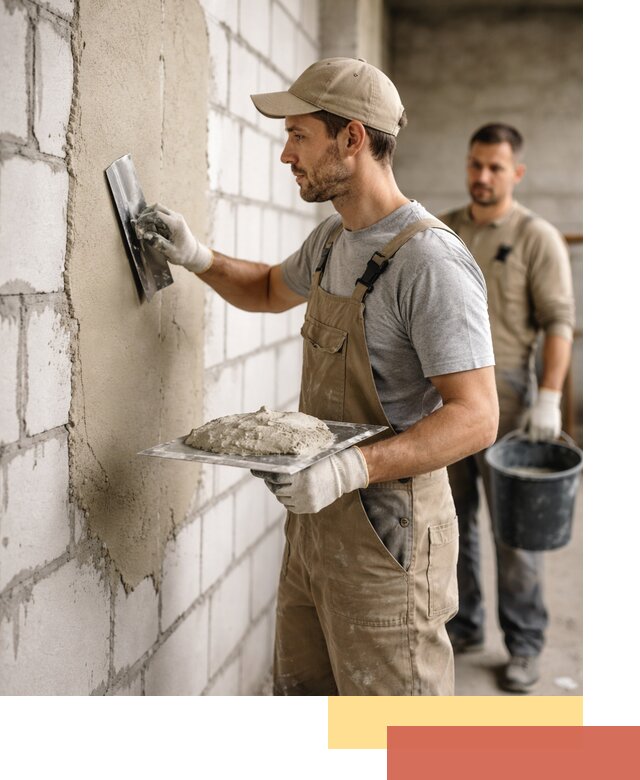 Штукатурка стен из газобетона в Валуйках под ключ