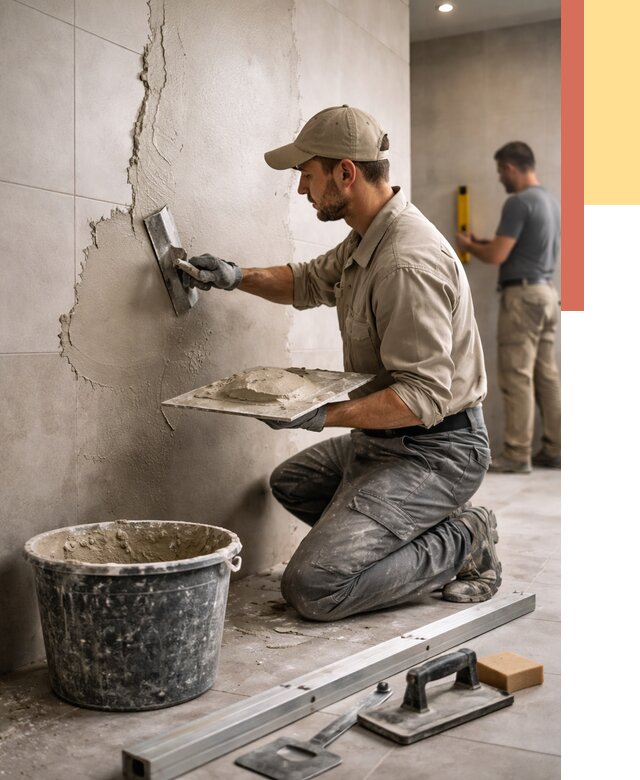 Штукатурка стен в ванной в Валуйках от 4790 руб./м² — выравнивание под ключ | ОТДЕЛОЧНИК-Вли