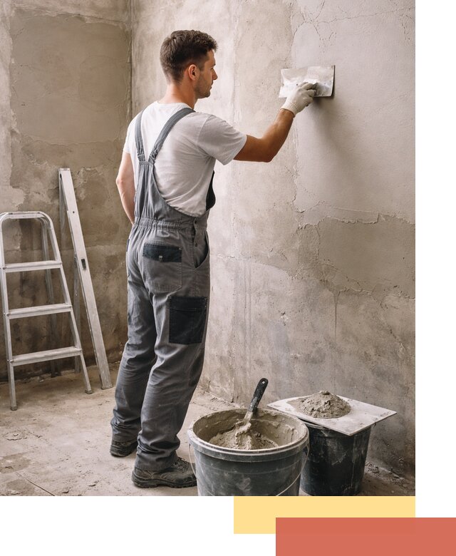 Штукатурка стен в ванной под ключ в Валуйках