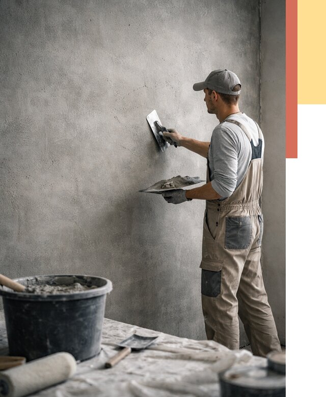 Декоративная штукатурка под бетон в Валуйках от 2661 руб./м² — нанесение под ключ | ОТДЕЛОЧНИК-Вли