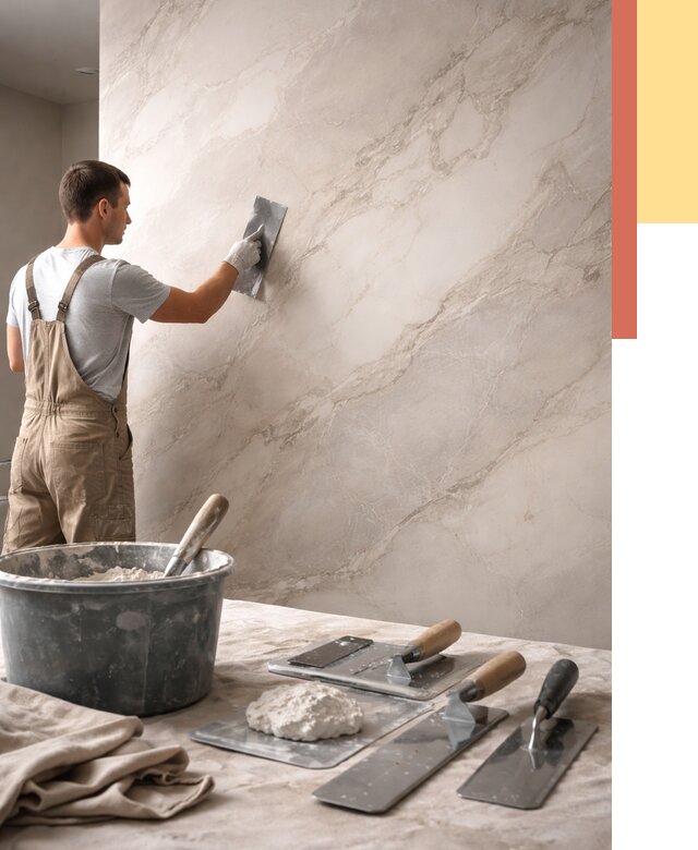 Декоративная штукатурка под мрамор в Валуйках от 2981 руб./м² — быстро и недорого | ОТДЕЛОЧНИК-Вли