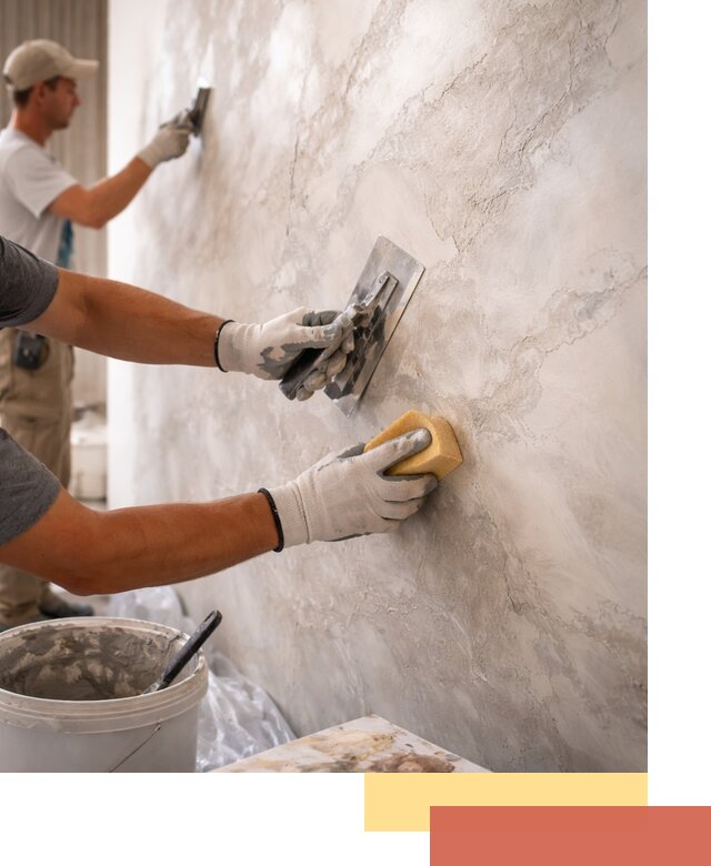 Декоративная штукатурка под мрамор в Валуйках для стен и потолков