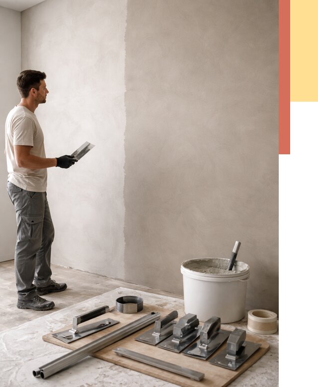 Нанесение микроцемента на стены в Валуйках от 3406 руб./м2 под ключ | ОТДЕЛОЧНИК-Вли