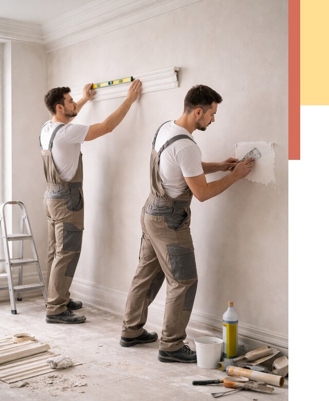 Монтаж лепнины на стены в Валуйках от 4790 руб. — недорого, быстро | ОТДЕЛОЧНИК-Вли