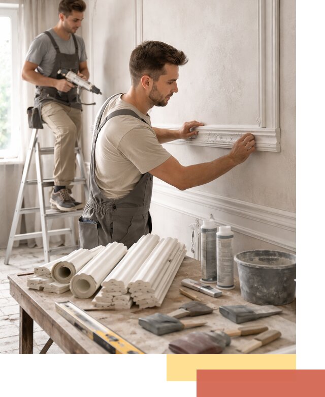 Монтаж лепнины на стены в Валуйках профессионально и качественно