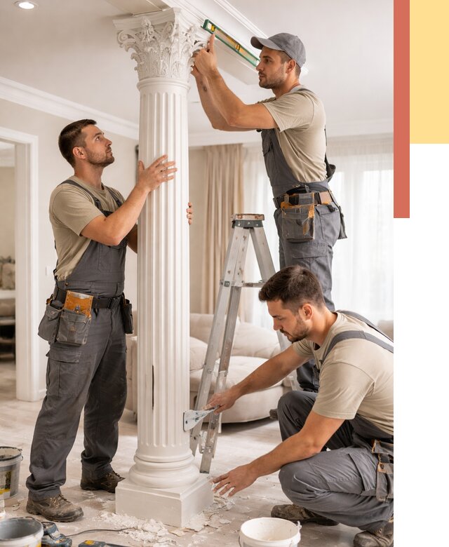 Установка декоративных колонн в Валуйках от 12774 руб. под ключ | ОТДЕЛОЧНИК-Вли