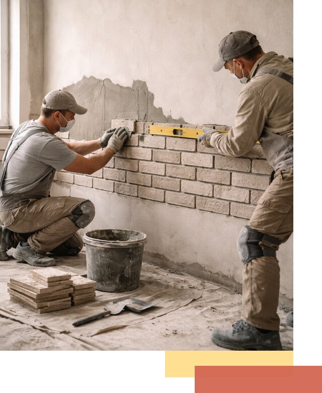 Монтаж декоративного кирпича профессионально в Валуйках