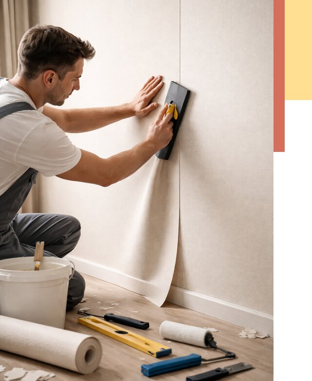 Поклейка виниловых обоев в Валуйках от 4790 руб. | Быстро и недорого — ОТДЕЛОЧНИК-Вли