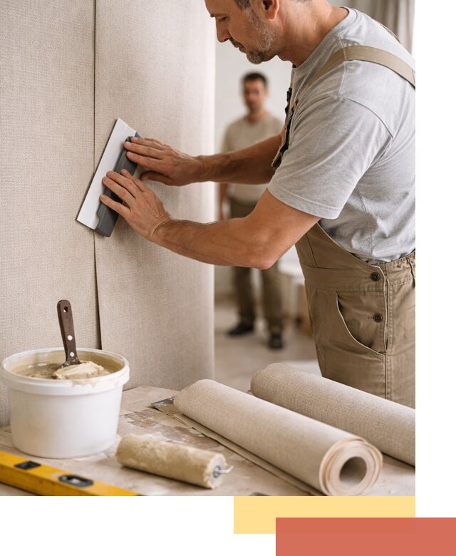 Поклейка текстильных обоев в Валуйках профессионально и аккуратно