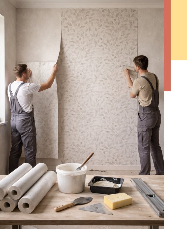 Поклейка обоев с подбором рисунка в Валуйках от 3726 руб. | ОТДЕЛОЧНИК-Вли - быстро и недорого