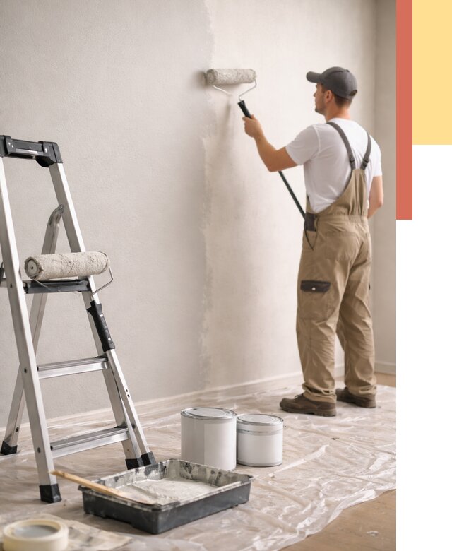 Покраска стен латексной краской в Валуйках от 4790 руб. за м2 | ОТДЕЛОЧНИК-Вли