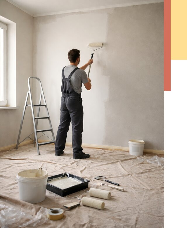 Покраска стен моющейся краской в Валуйках от 373 руб./м² — быстро и недорого | ОТДЕЛОЧНИК-Вли