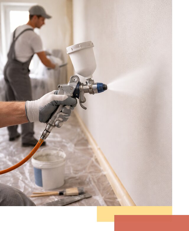 Покраска стен краскопультом в Валуйках быстро и качественно