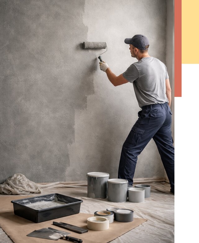 Покраска стен под бетон в Валуйках от 692 руб. за м2 — быстро и недорого | ОТДЕЛОЧНИК-Вли