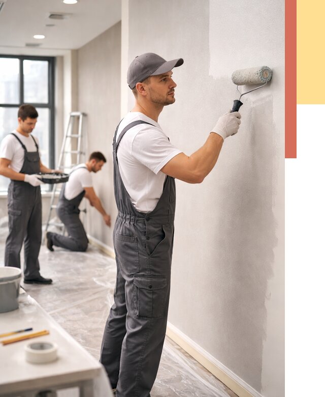 Покраска стен в офисе в Валуйках от 9048 руб. — быстро и недорого | ОТДЕЛОЧНИК-Вли