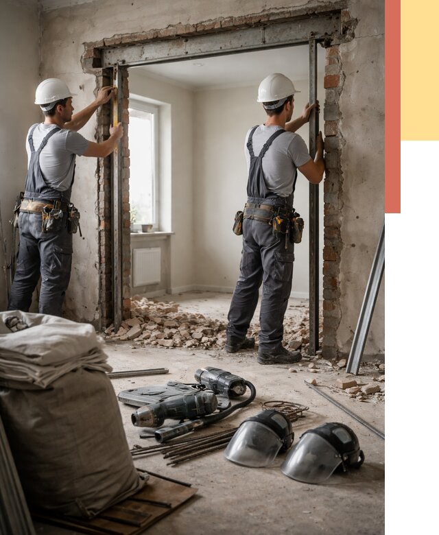 Расширение дверного проема в Валуйках от 13306 руб. под ключ | ОТДЕЛОЧНИК-Вли