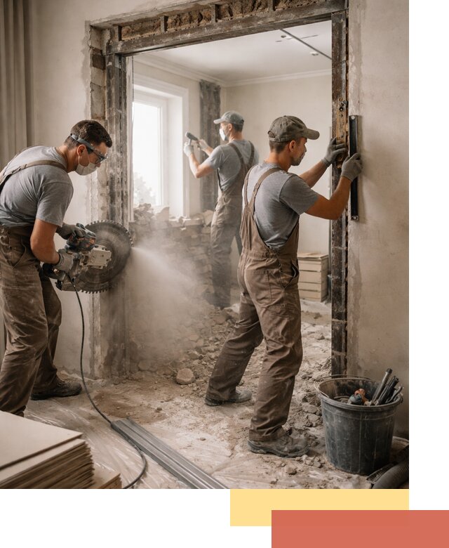 Расширение дверного проема под установку новой двери в Валуйках