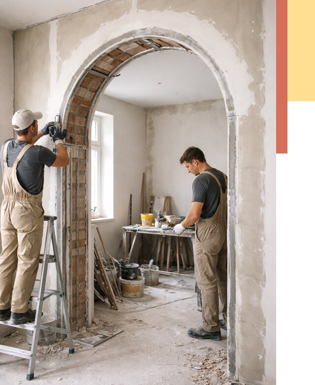 Устройство арочного проема в Валуйках от 10113 руб. под ключ — быстро и недорого | ОТДЕЛОЧНИК-Вли