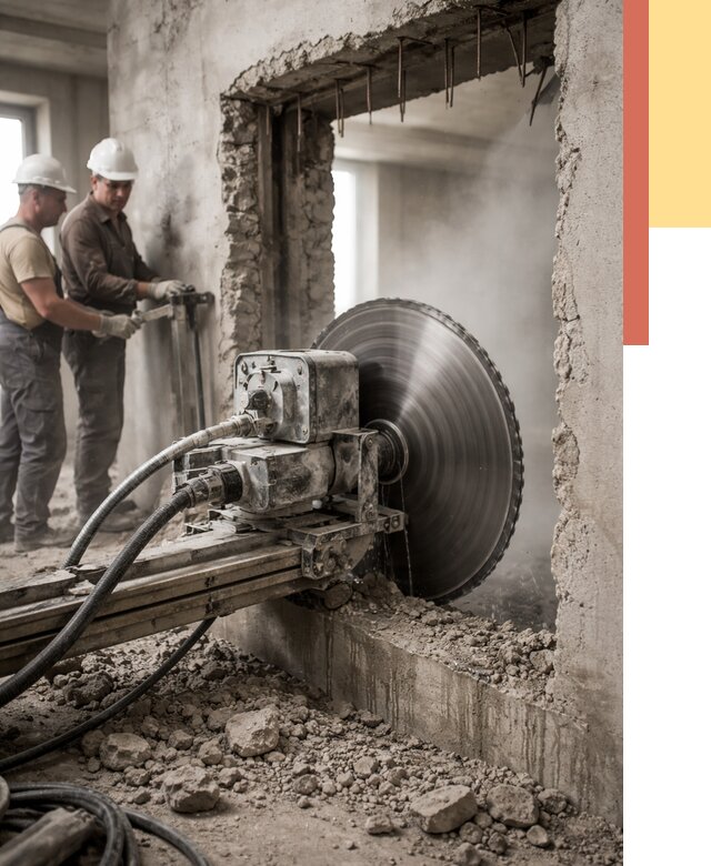 Алмазная резка проемов в Валуйках от 4790 руб. быстро и недорого | ОТДЕЛОЧНИК-Вли