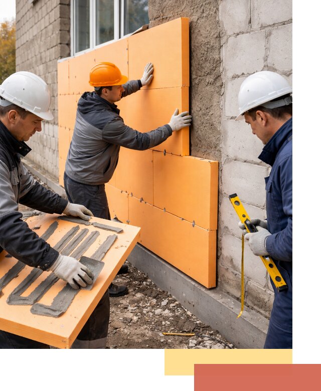 Утепление фасада пеноплексом под ключ в Валуйках