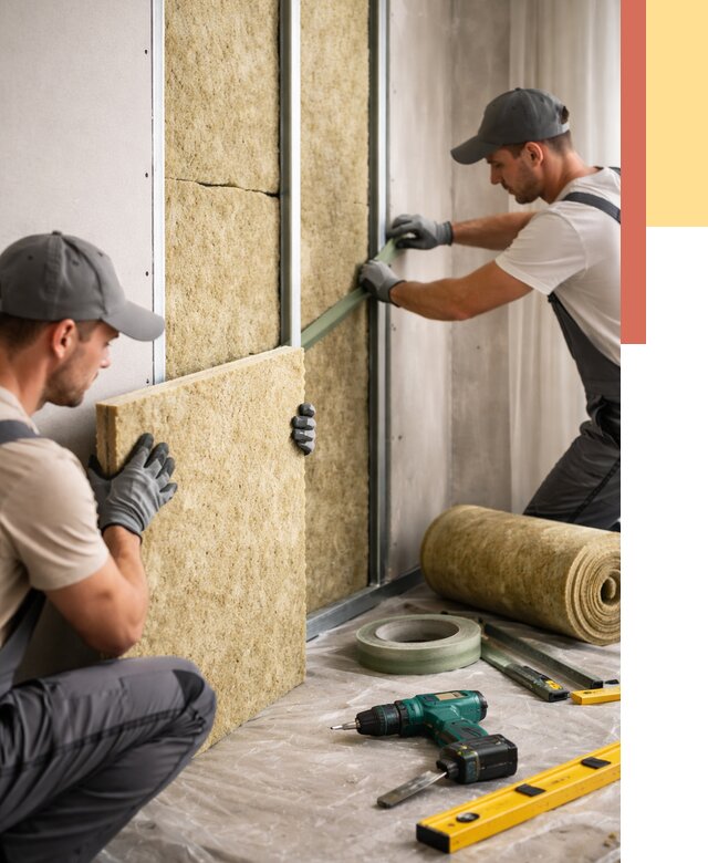 Шумоизоляция стен в Валуйках под ключ от 1969 руб. | ОТДЕЛОЧНИК-Вли