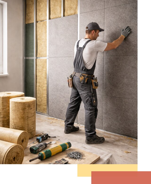 Профессиональная шумоизоляция стен в Валуйках для квартиры и офиса