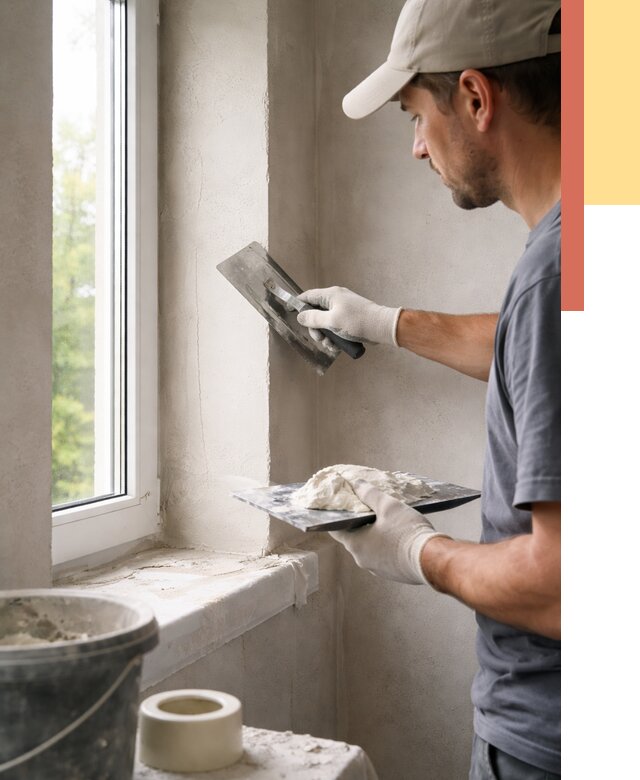 Штукатурка откосов в Валуйках от 4790 руб/м² — услуги и выравнивание под ключ | ОТДЕЛОЧНИК-Вли