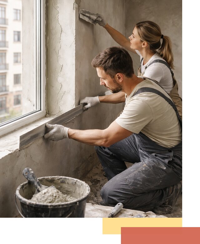 Штукатурка откосов дверей и окон профессионально в Валуйках