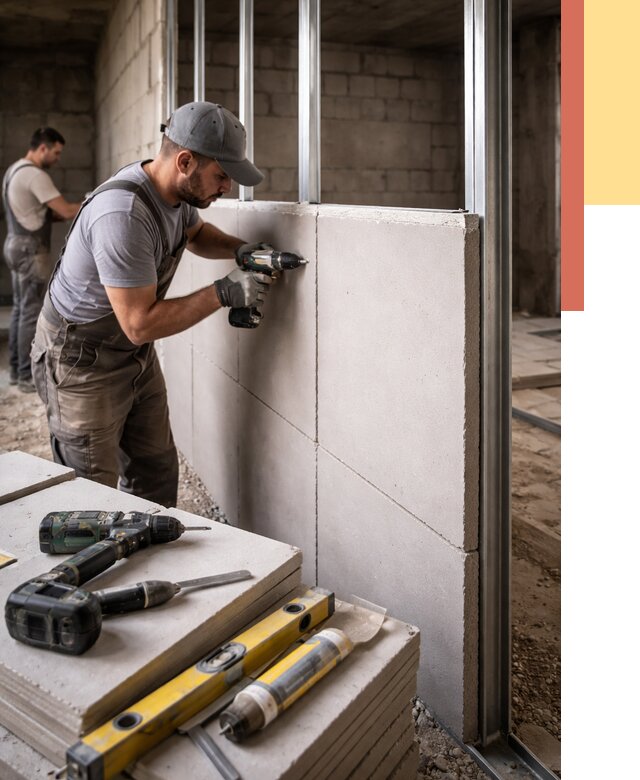 Кладка влагостойких перегородок ПГП в Валуйках от 1277 руб. под ключ | ОТДЕЛОЧНИК-Вли