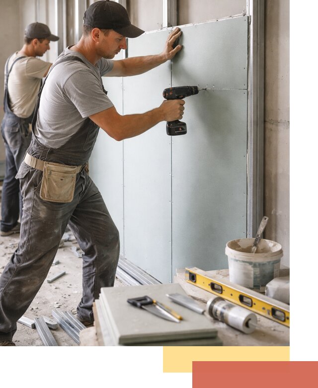 Кладка влагостойких перегородок ПГП в Валуйках