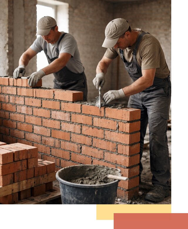 Кладка кирпичных перегородок под ключ в Валуйках