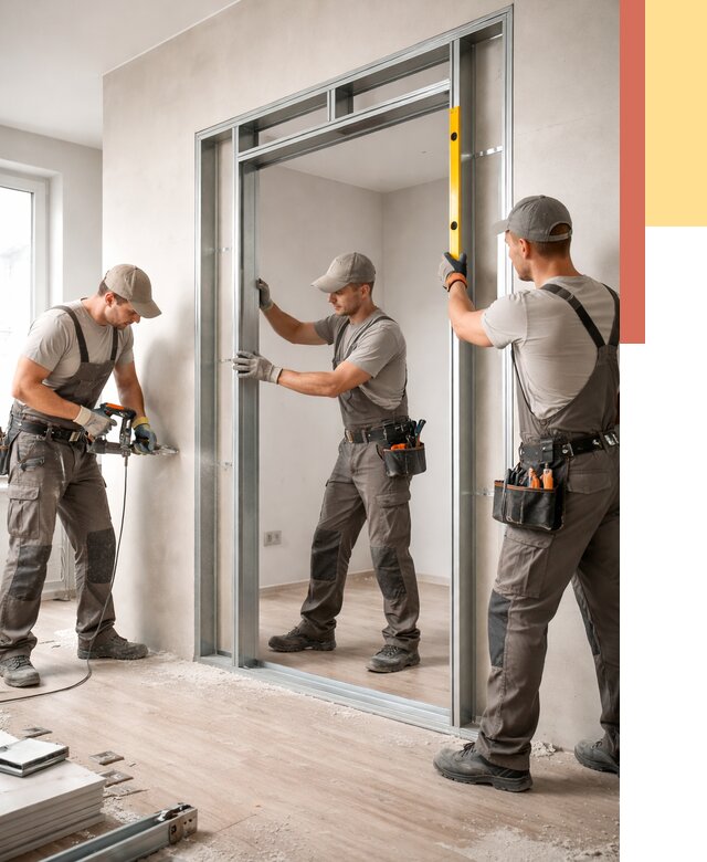 Устройство дверного проема в перегородке в Валуйках от 4790 руб. под ключ | ОТДЕЛОЧНИК-Вли