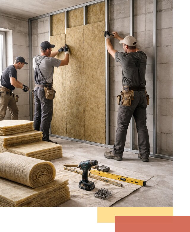 Шумоизоляция перегородок из блоков в Валуйках — монтаж и защита шумоизоляцией