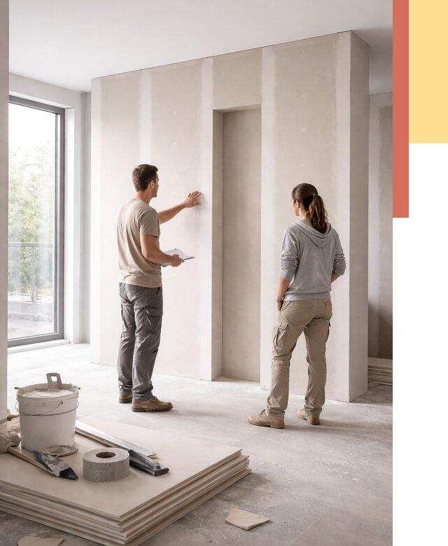 Зонирующая перегородка из гипсокартона в Валуйках от 2981 руб. под ключ | ОТДЕЛОЧНИК-Вли