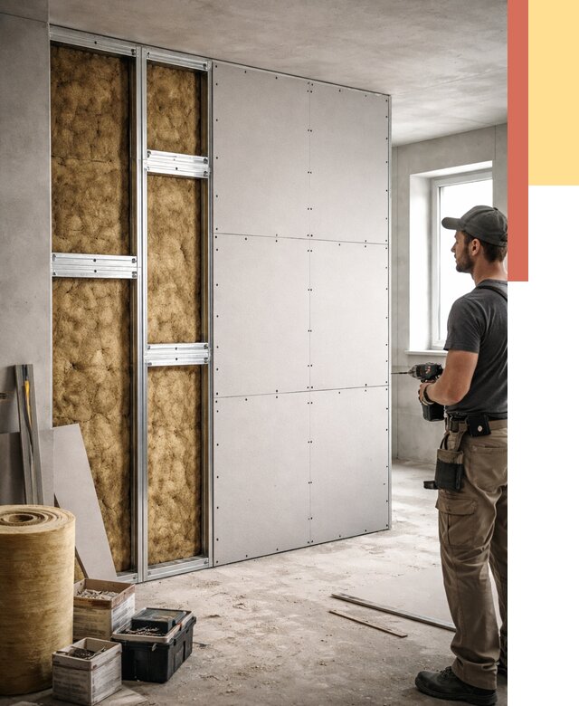 Усиленная перегородка под навеску в Валуйках от 13626 руб. — монтаж под ключ | ОТДЕЛОЧНИК-Вли