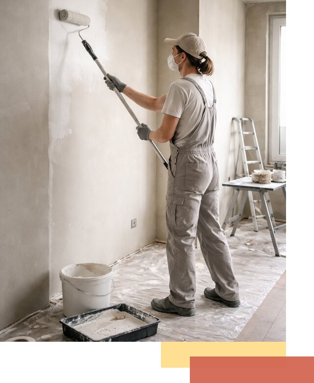 Покраска перегородок из гипсокартона в Валуйках качественно и недорого