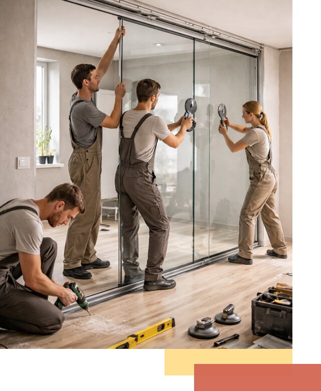 Изготовление стеклянных перегородок на заказ в Валуйках