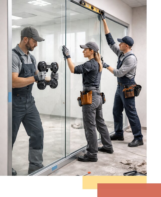 Профессиональный монтаж стеклянных перегородок в Валуйках