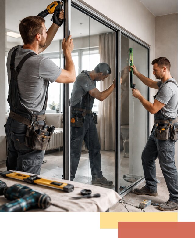 Каркасные стеклянные перегородки под ключ в Валуйках